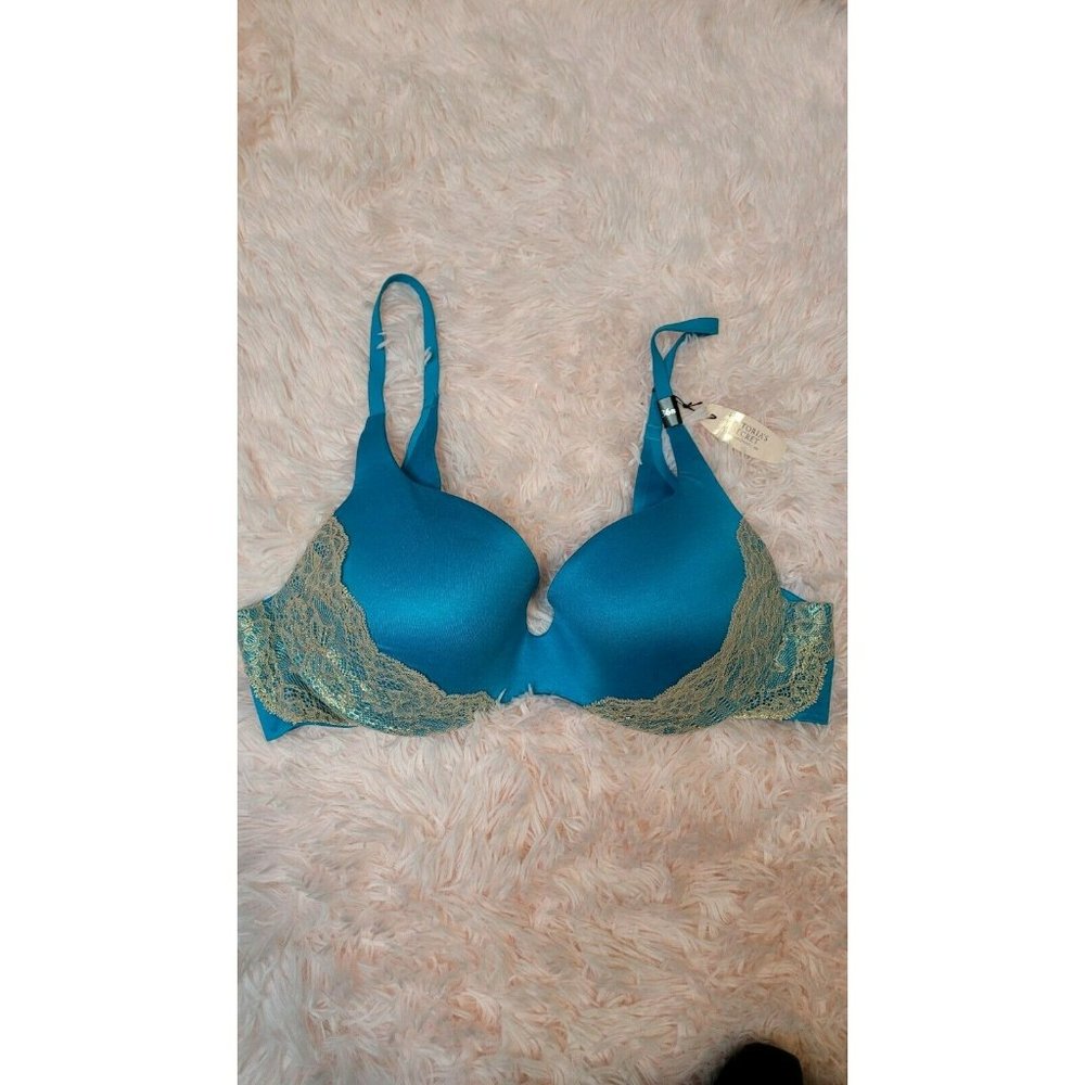 Victoria’s Secret   Demi/ Demi Buste Double Blue 36B NWT $52.00